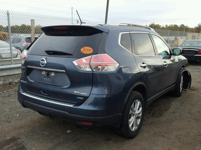 5N1AT2MV8EC806778 - 2014 NISSAN ROGUE S BLUE photo 4