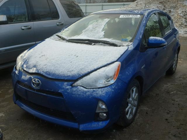 JTDKDTB30C1019104 - 2012 TOYOTA PRIUS C BLUE photo 2