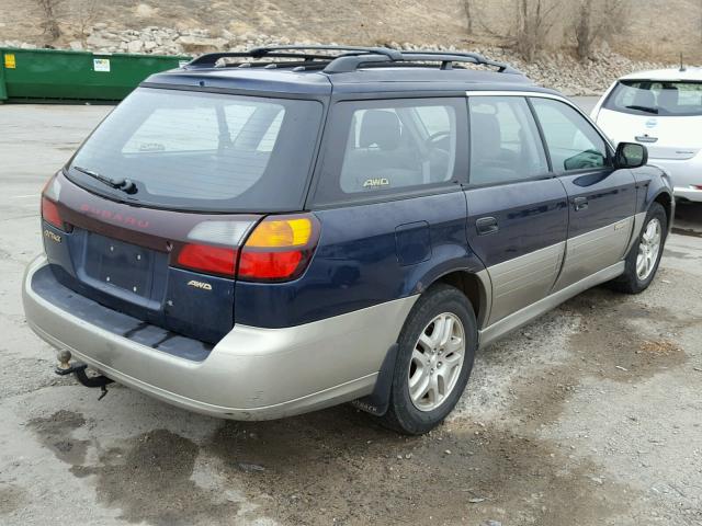 4S3BH665X17616661 - 2001 SUBARU LEGACY OUT BLUE photo 4