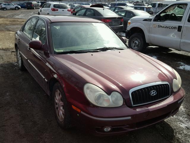 KMHWF35H74A966883 - 2004 HYUNDAI SONATA GLS BURGUNDY photo 1