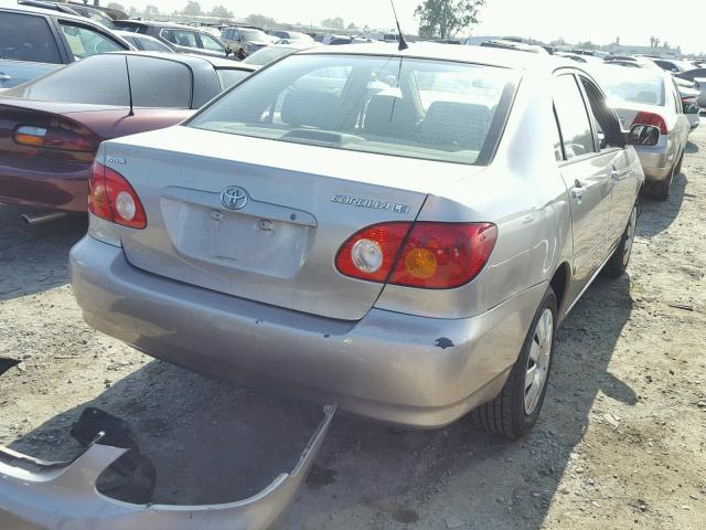 1NXBR32E33Z004223 - 2003 TOYOTA COROLLA CE TAN photo 4