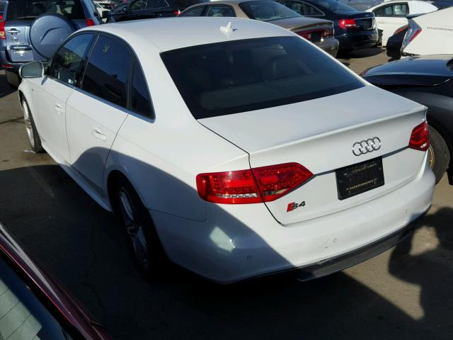 WAUBGAFL9CA087064 - 2012 AUDI S4 PREMIUM WHITE photo 3