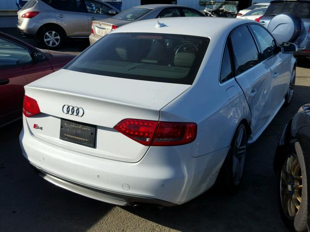 WAUBGAFL9CA087064 - 2012 AUDI S4 PREMIUM WHITE photo 4