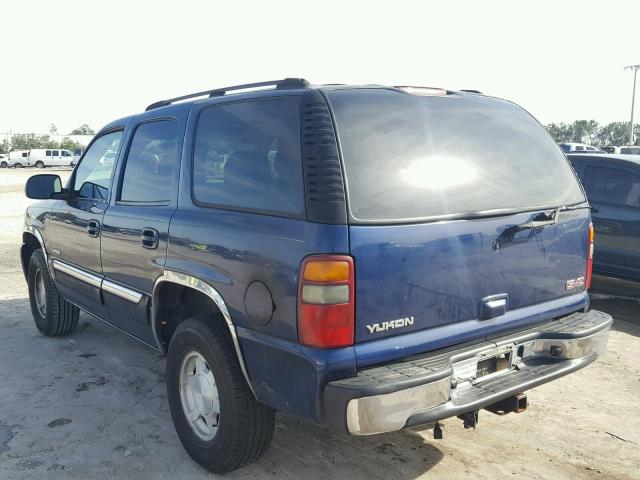 1GKEC13V83J285592 - 2003 GMC YUKON BLUE photo 3