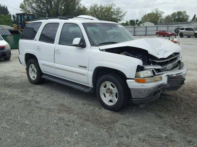 1GNEK13T01J164041 - 2001 CHEVROLET TAHOE K150 WHITE photo 1