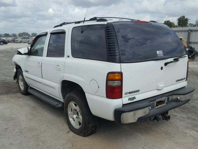 1GNEK13T01J164041 - 2001 CHEVROLET TAHOE K150 WHITE photo 3