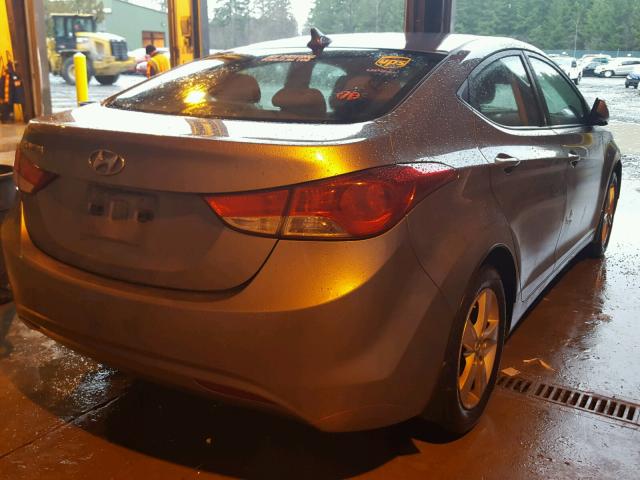 KMHDH4AE2DU941343 - 2013 HYUNDAI ELANTRA GL SILVER photo 4