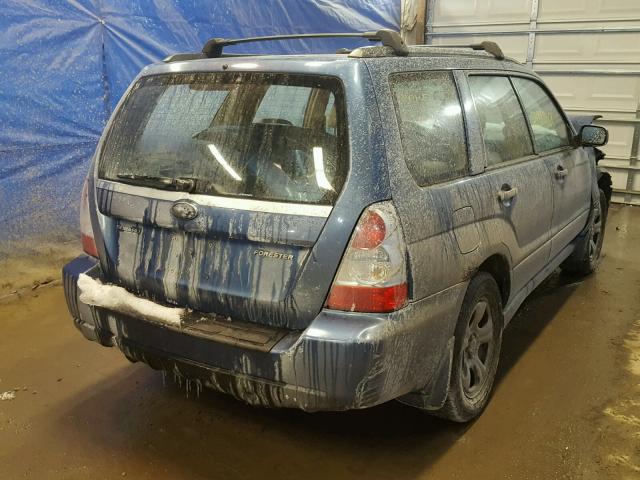 JF1SG63607H724506 - 2007 SUBARU FORESTER 2 BLUE photo 4