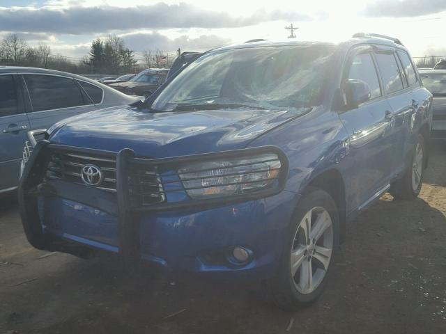 JTEES43AX82052050 - 2008 TOYOTA HIGHLANDER BLUE photo 2