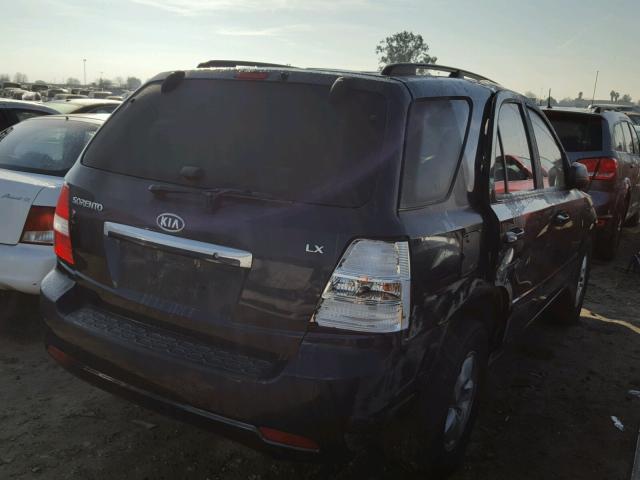 KNDJD735985844237 - 2008 KIA SORENTO EX BLUE photo 4