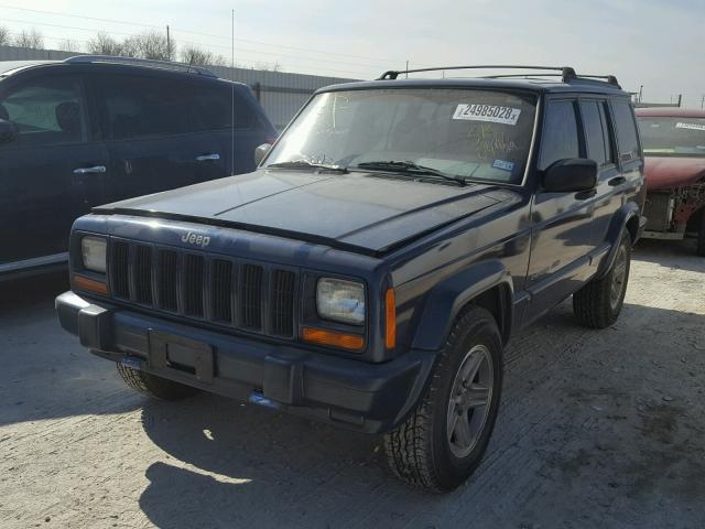 1J4FT58S91L515044 - 2001 JEEP CHEROKEE C BLUE photo 2