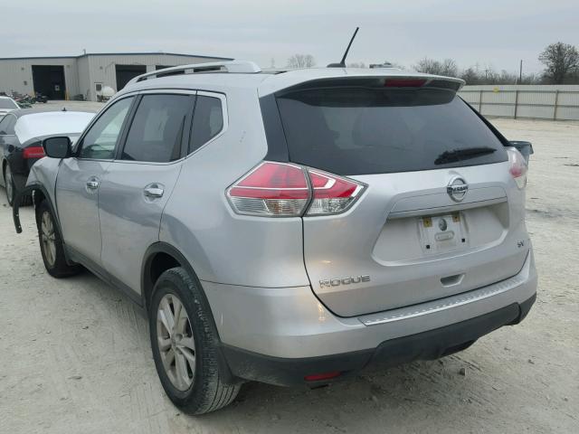 KNMAT2MT7FP539002 - 2015 NISSAN ROGUE S SILVER photo 3