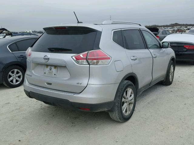 KNMAT2MT7FP539002 - 2015 NISSAN ROGUE S SILVER photo 4