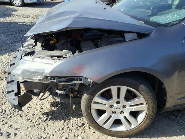 3FAHP0HA0BR191424 - 2011 FORD FUSION SE GRAY photo 9