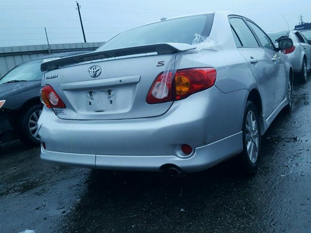 1NXBU40E89Z164937 - 2009 TOYOTA COROLLA BA SILVER photo 4