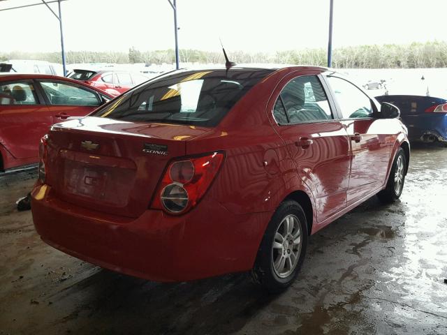 1G1JA5SH6C4230522 - 2012 CHEVROLET SONIC LS RED photo 4