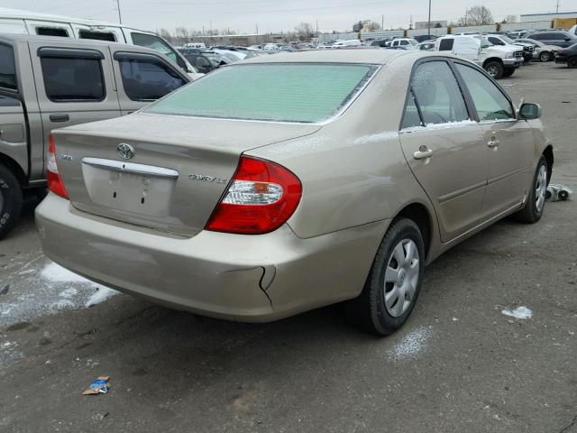 JTDBE32K340270954 - 2004 TOYOTA CAMRY LE BEIGE photo 4