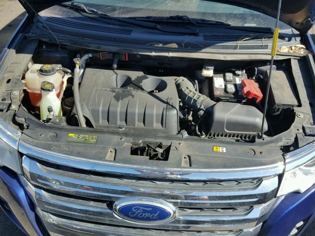 2FMDK3G97DBA48340 - 2013 FORD EDGE SE BLUE photo 7