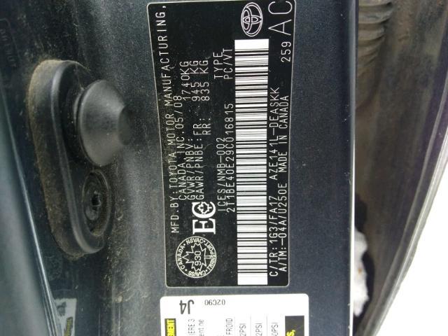 2T1BE40E29C016815 - 2009 TOYOTA COROLLA XR 石墨色 照片 9