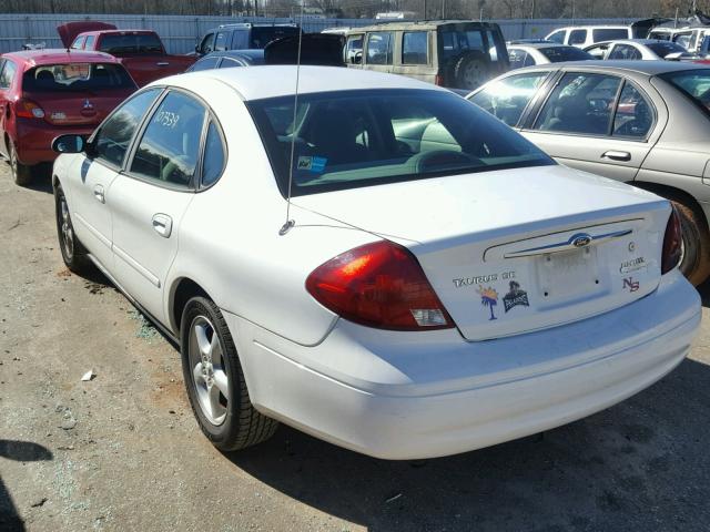 1FAFP53U4YA152442 - 2000 FORD TAURUS SE WHITE photo 3