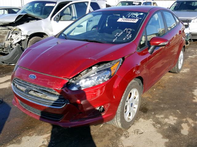 3FADP4BJXEM210982 - 2014 FORD FIESTA SE RED photo 2