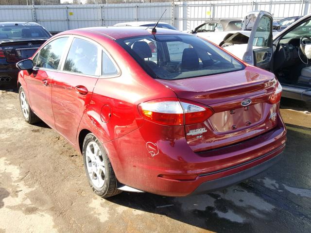 3FADP4BJXEM210982 - 2014 FORD FIESTA SE RED photo 3