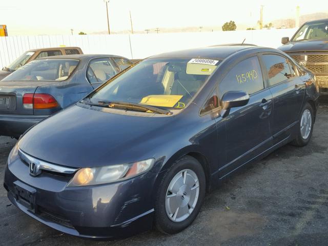 JHMFA36207S024328 - 2007 HONDA CIVIC HYBR GRAY photo 2