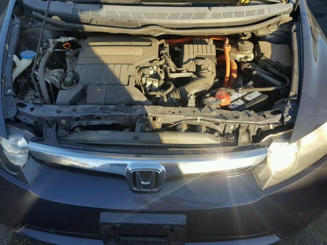 JHMFA36207S024328 - 2007 HONDA CIVIC HYBR GRAY photo 7