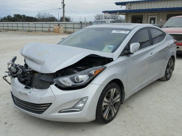 KMHDH4AH6EU080714 - 2014 HYUNDAI ELANTRA SE SILVER photo 2