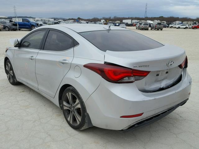 KMHDH4AH6EU080714 - 2014 HYUNDAI ELANTRA SE SILVER photo 3