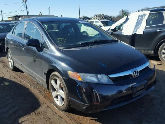 1HGFA16847L110568 - 2007 HONDA CIVIC EX BLACK photo 1