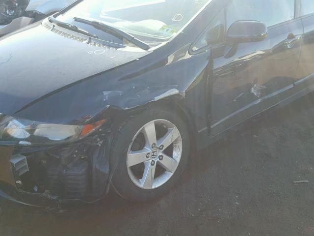 1HGFA16847L110568 - 2007 HONDA CIVIC EX BLACK photo 9