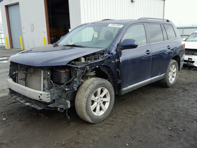 5TDBK3EH6CS134211 - 2012 TOYOTA HIGHLANDER BLUE photo 2