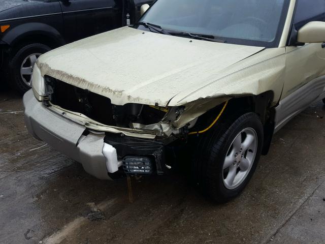 JF1SF65571H727157 - 2001 SUBARU FORESTER S ოქროსფერი ფოტო 9