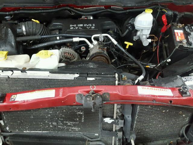 1D7HU18217S101622 - 2007 DODGE RAM 1500 S RED photo 7