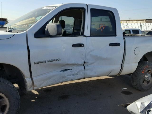 3D7KS28C45G770515 - 2005 DODGE RAM 2500 S WHITE photo 9