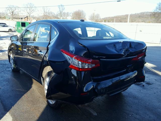 3N1AB7AP1DL629944 - 2013 NISSAN SENTRA S BLACK photo 3