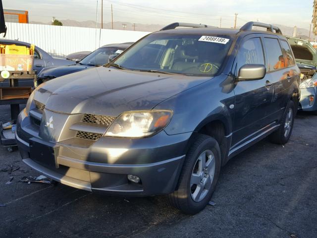 JA4LX41F74U043407 - 2004 MITSUBISHI OUTLANDER GRAY photo 2