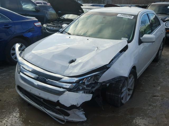 3FAHP0JA1AR312406 - 2010 FORD FUSION SEL WHITE photo 2