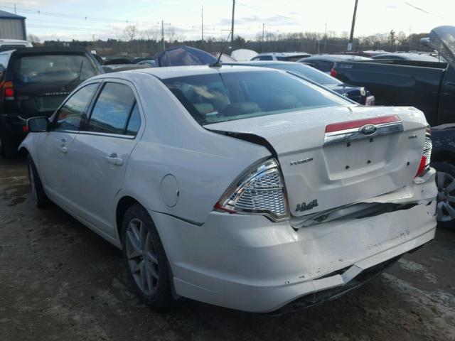 3FAHP0JA1AR312406 - 2010 FORD FUSION SEL WHITE photo 3