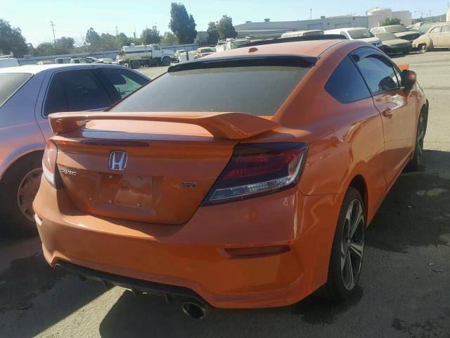 2HGFG4A50EH704081 - 2014 HONDA CIVIC SI ORANGE photo 4