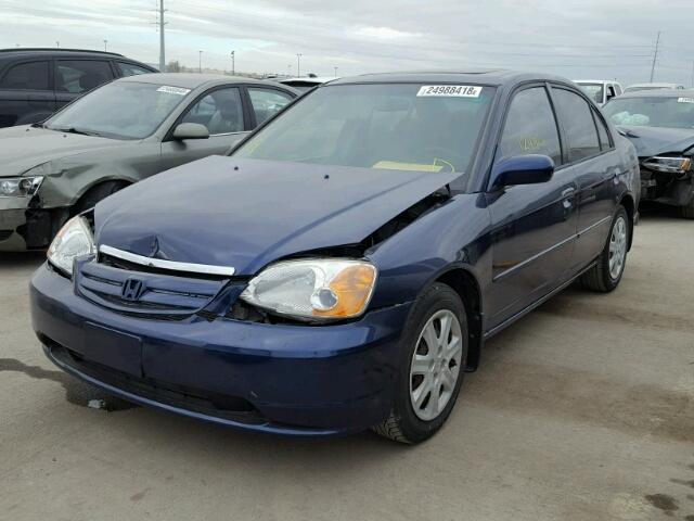 2HGES26793H564859 - 2003 HONDA CIVIC EX BLUE photo 2