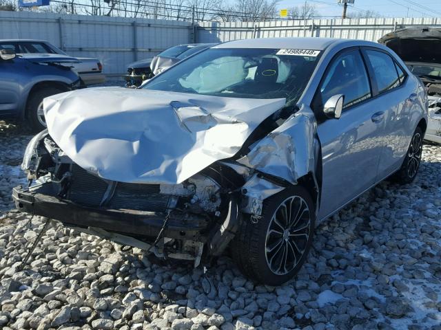 2T1BURHE2EC135818 - 2014 TOYOTA COROLLA L SILVER photo 2