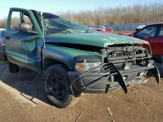 1B7HF16Z2SS130625 - 1995 DODGE RAM 1500 GREEN photo 1