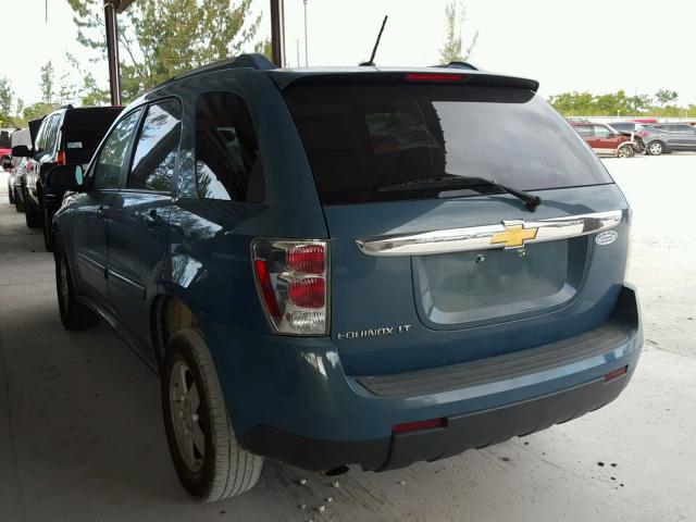 2CNDL33F886053327 - 2008 CHEVROLET EQUINOX LT BLUE photo 3