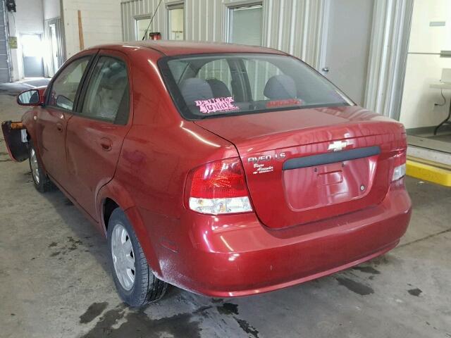 KL1TD56606B639364 - 2006 CHEVROLET AVEO BASE MAROON photo 3