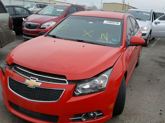 1G1PG5SB7E7413000 - 2014 CHEVROLET CRUZE LTZ RED photo 2