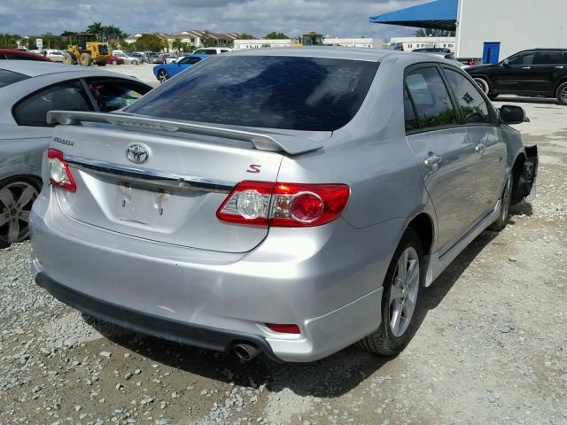 2T1BU4EE6BC658195 - 2011 TOYOTA COROLLA BA GRAY photo 4