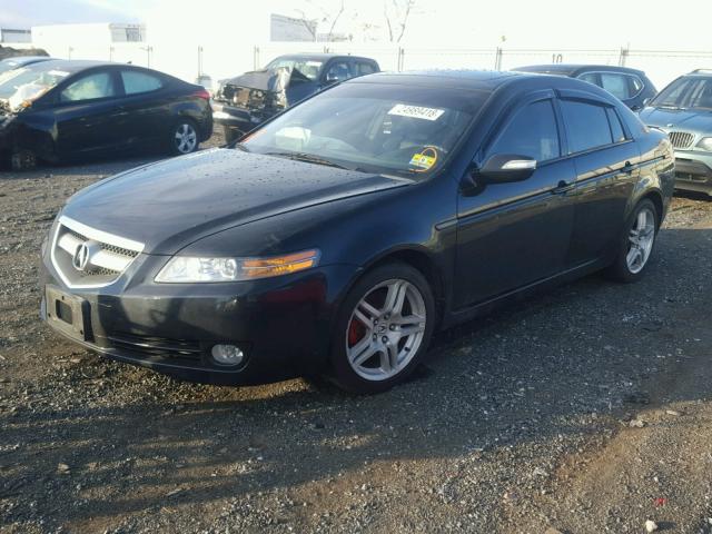 19UUA66287A038799 - 2007 ACURA TL BLACK photo 2