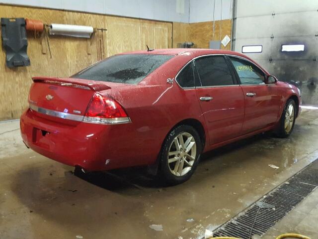 2G1WU583481201595 - 2008 CHEVROLET IMPALA LTZ RED photo 4